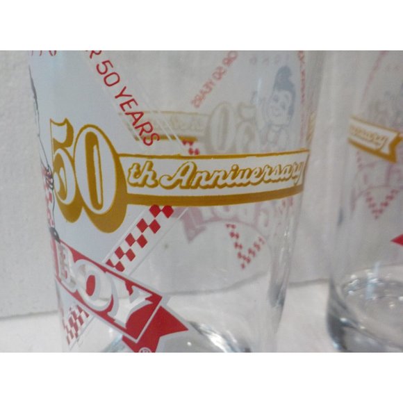 Vintage Bob's Big Boy 50th Anniversary Glasses SET OF 2 (1936 - 1986) - Picture 5 of 5